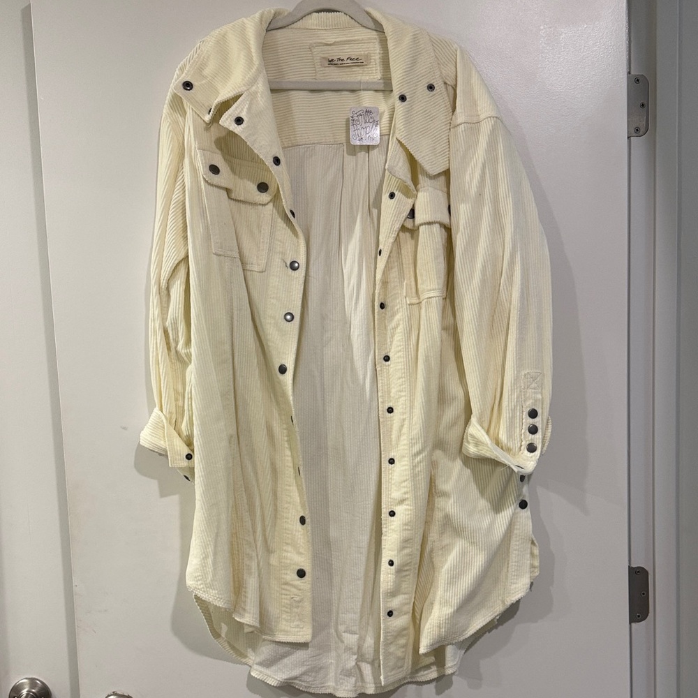 Free People Cream Utility Jacket
